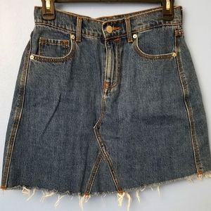 Raw hem old navy denim skirt. Like new